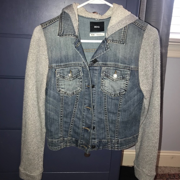 Denim/sweatshirt jacket from urban outfitters - Picture 2 of 5